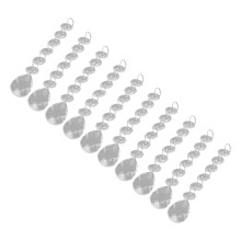 Perline acriliche per lampade, 10 pezzi, 16 cm / 6,3 in, trasparenti