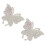 Adesivo con strass a forma di farfalla, colore AB, 2 pezzi 1
