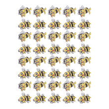 40 boutons en bois en forme d'abeilles pour la couture et le scrapbooking