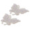 Adesivo con strass a forma di farfalla, colore AB, 2 pezzi 16