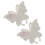 Adesivo con strass a forma di farfalla, colore AB, 2 pezzi 15