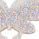 Adesivo con strass a forma di farfalla, colore AB, 2 pezzi 4