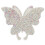 Adesivo con strass a forma di farfalla, colore AB, 2 pezzi 10