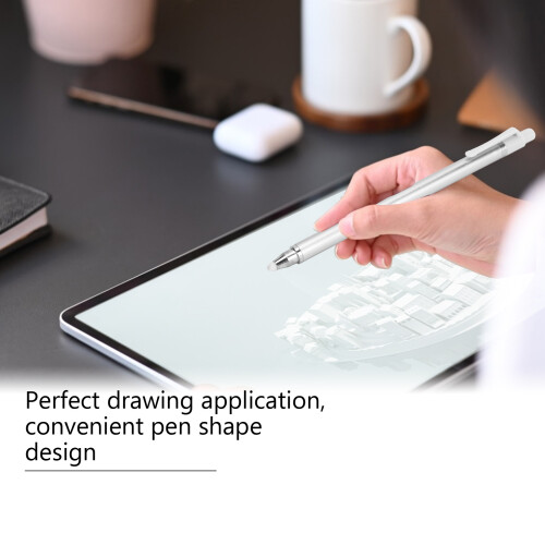 Stylet à double extrémité, aluminium, argent, pour iOS 2