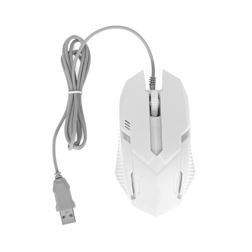 Souris USB filaire rétroéclairée M3 - Blanc, Ergonomique 1