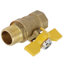 Valvola a sfera in ottone G1/2, 115 g, Valvola per gas rinforzata