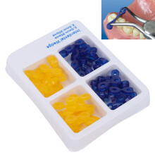 60 pièces par boîte Cales dentaires élastiques en silicone