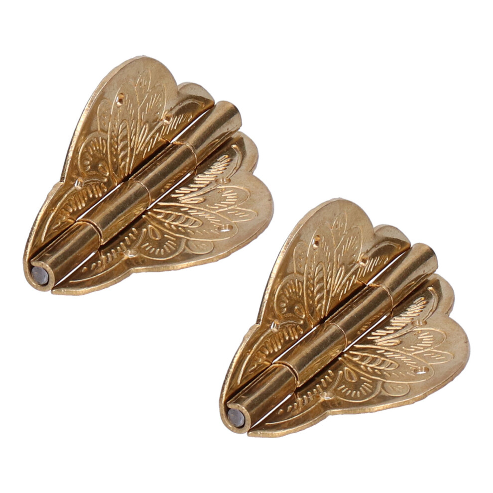 2Set Antique Hinge Small Brass Hinge For Drawer Door Cabinet Wardrobes Foldable Table Home 7691322610409
