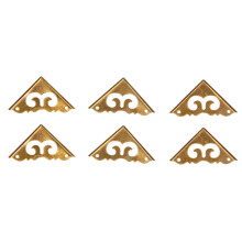 Ensemble de 8 protecteurs d'angle pour boîte en laiton antique, 3x3 cm, 31 g