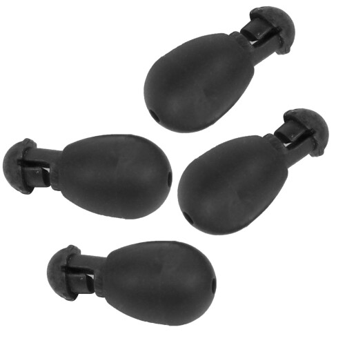Perles connectrices pour carpe, ABS, noir, taille grande 2