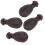Perline in ABS Fermacarpa Connettore Marrone Grande 6