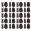 Perline in ABS Fermacarpa Connettore Marrone Grande 13
