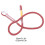 Longe d'escalade en polyamide 80 cm rouge 22 kN 12
