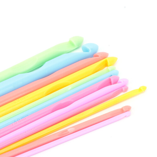 Set di uncinetto afghano da 12 pezzi - 12 misure multicolore ABS 2