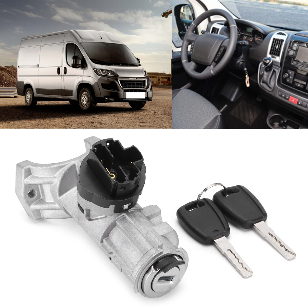 Car Ignition Lock Cylinder With 2 Keys 1371429080 1608501280 Replacement For Fiat Ducato 2006Â 4011322615748