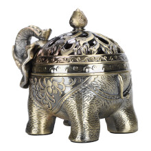 Incensiera a forma di elefante in bronzo 16x13x11 cm