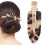 Clip per capelli a becco d'anatra con stampa leopardata 6  1,9 cm 1