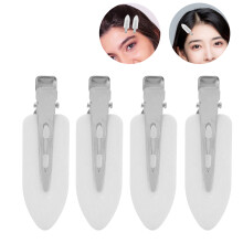 4 pezzi di barrette per capelli bianche 5,5x1,8 cm senza pieghe