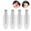 4 pezzi di barrette per capelli bianche 5,5x1,8 cm senza pieghe 1