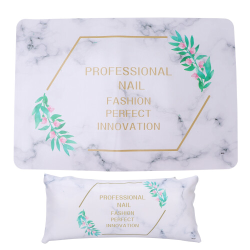 Cuscino per la mano per Nail Art in pelle PU, 2 pezzi, 27x12 cm 1