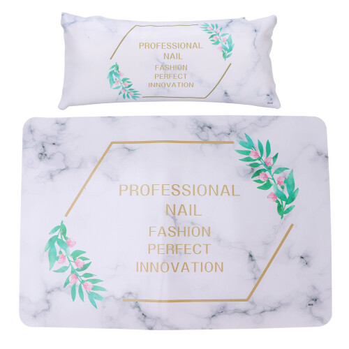 Cuscino per la mano per Nail Art in pelle PU, 2 pezzi, 27x12 cm 2