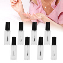 8 Stück transparente Glas-Nagellackflaschen 7 ml wiederbefüllbar Nagellack-Aufbewahrung