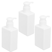 3 flacons-pompes blancs de 150 ml, 127 55 mm, kit de voyage
