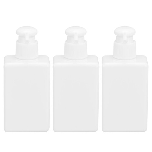 3 flacons-pompes blancs de 150 ml, 127  55 mm, kit de voyage 1