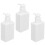 3 flacons-pompes blancs de 150 ml, 127  55 mm, kit de voyage 15