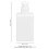 3 flacons-pompes blancs de 150 ml, 127  55 mm, kit de voyage 8