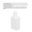 3 flacons-pompes blancs de 150 ml, 127  55 mm, kit de voyage 5