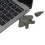 Poupée combattante de dessin animé grise clé USB 64 Go ABS 15