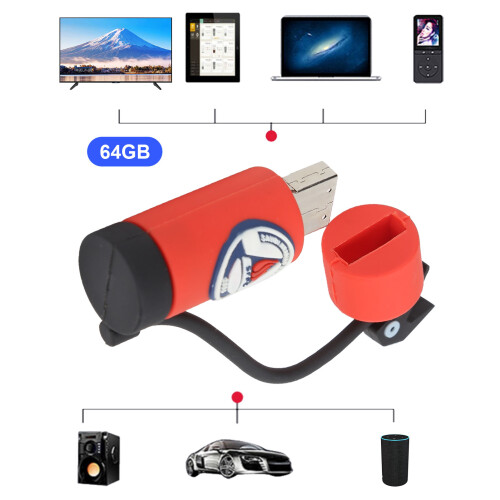 Clé USB 64 Go USB 2.0 - style dessin animé - colorée 2