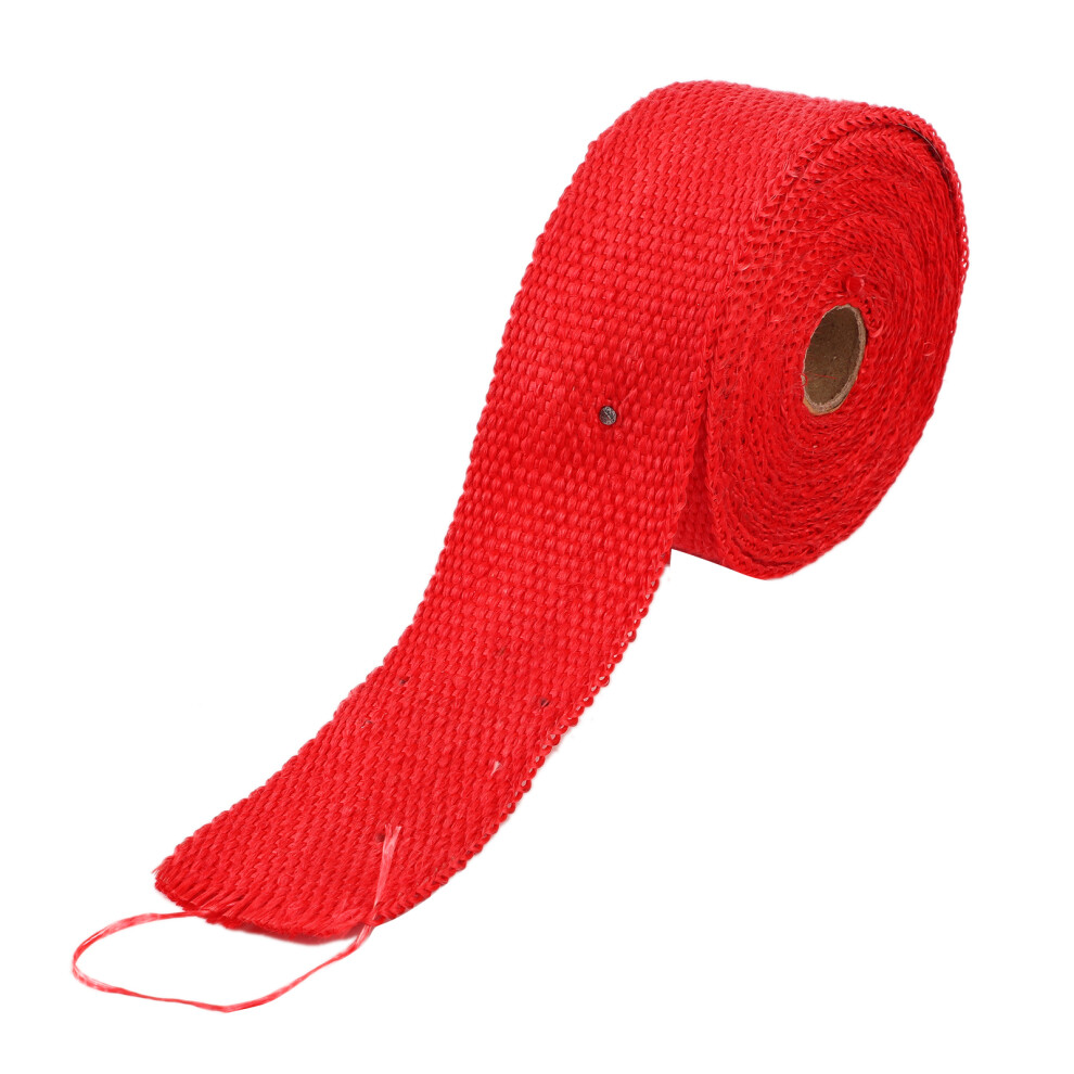 5M Exhaust Heat Wrap Insulation Tape Glass Fiber With Alloy Steel Tie For Car Motorcyclered 7671322619169