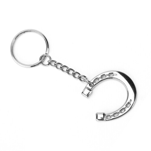 Porte-clés en forme de mors à fer à cheval 8,53,5 cm aluminium 2