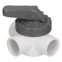 Valvola a 3 vie per piscina V40-3A raccordi deviatori ABS/PVC