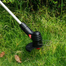 Cordless Electric Lawn Mower & Trimmer, Lightweight & Portable, 2000mAh Battery, Telescopic Pole, 4 Plastic Blades + 1 Stainless Blade