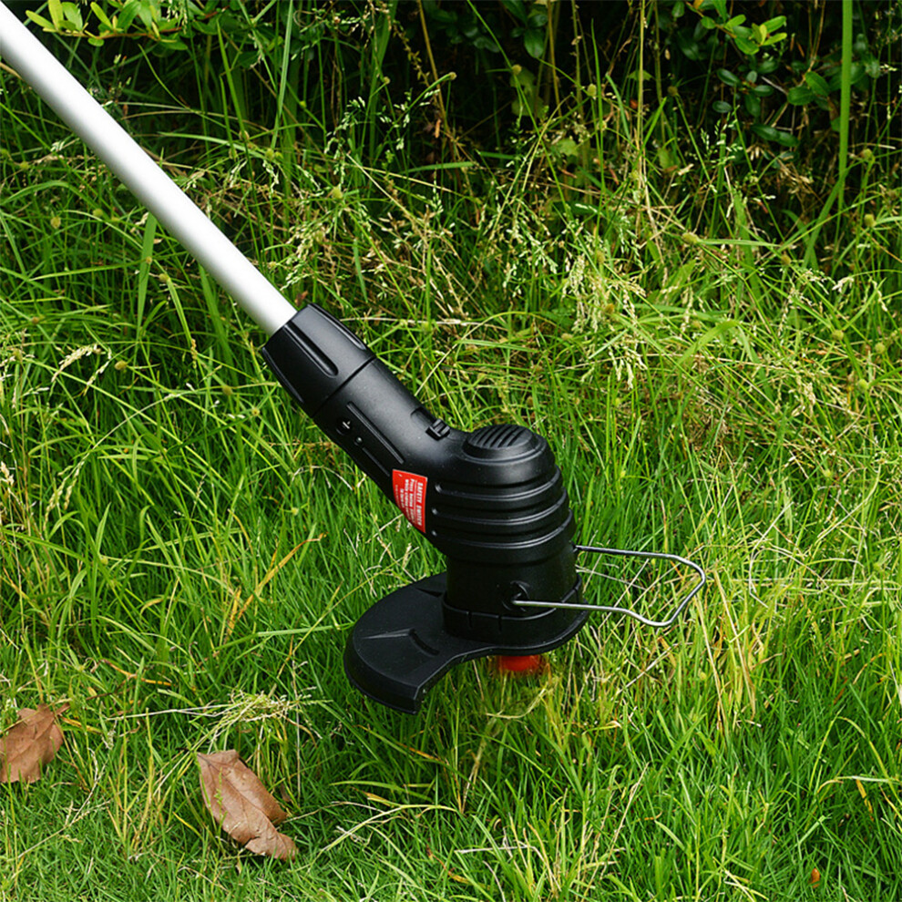 Cordless Electric Lawn Mower Handheld Portable Lightweight Mowing Machine Trimmer Rechargeable Electric Mower Weed Eater with 4 Plastic Bla