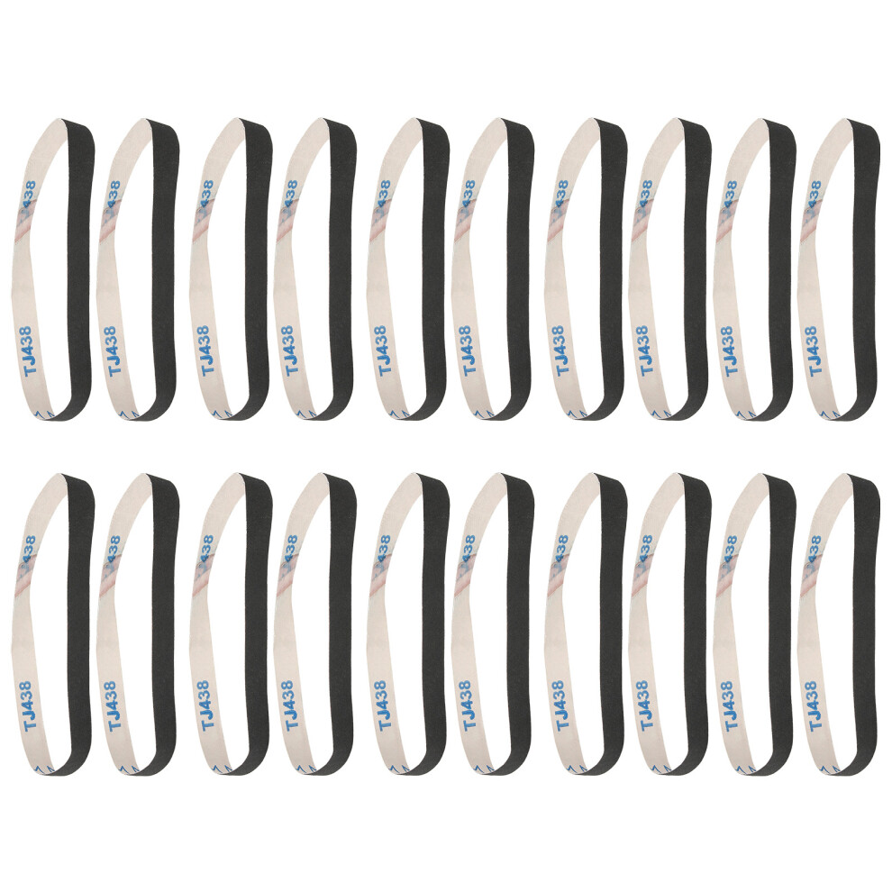 20Pcs Sanding Belt Abrasive Sandpaper Rolls Mental Grinding Polishing Burring Tool180# 8441322626868