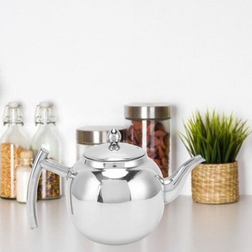Petite théière de 800 ml avec filtre, argent pour induction 2
