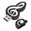 Clé USB Black Note de 32 Go en plastique compact 8
