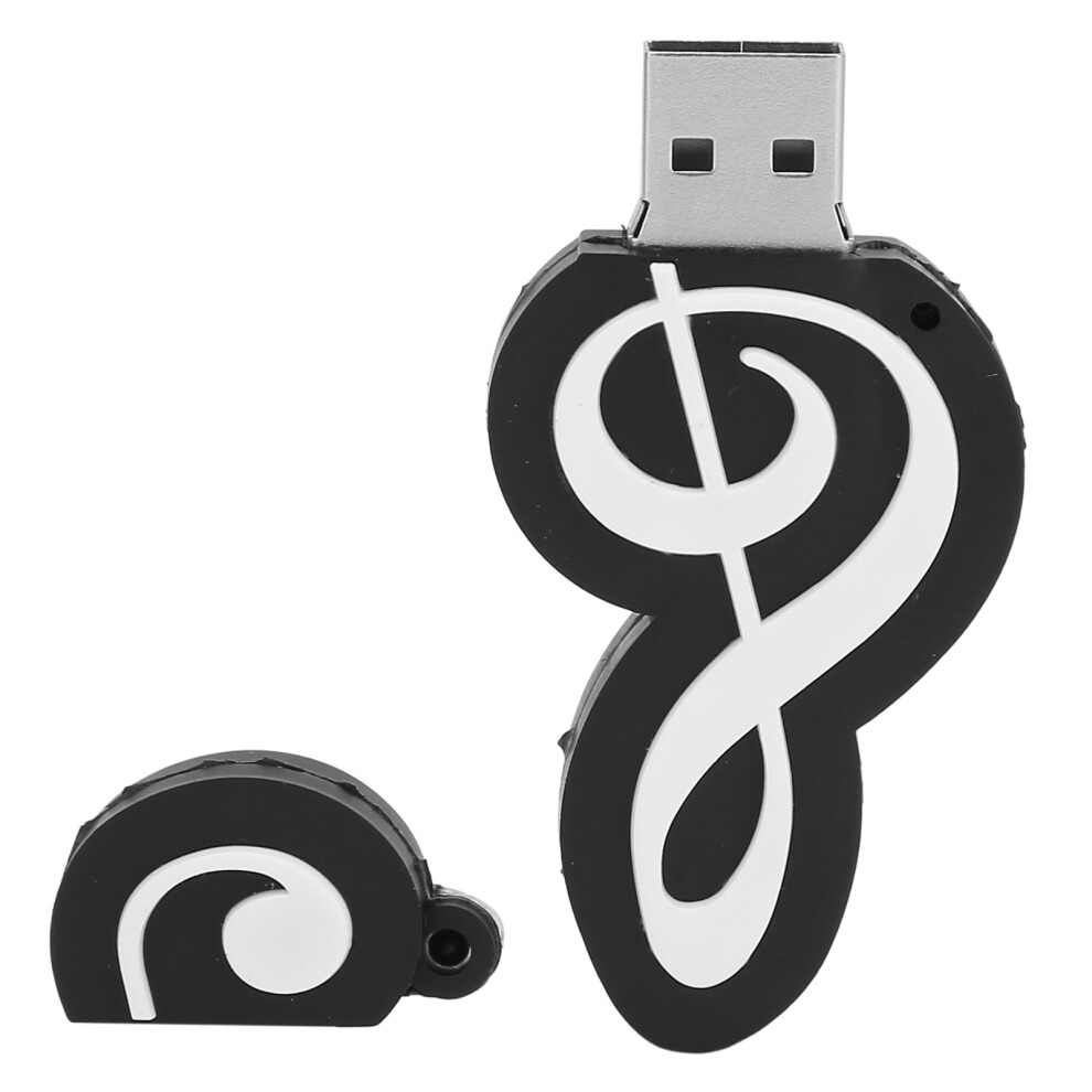 Note Appearance Usb Flash Drive Cute Music Movie Data Transfer Usb Stick Gift64gb Black 3361322626956