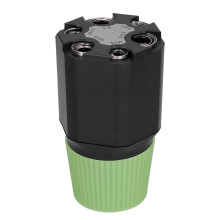 Coperchio a due strati per scatola di monete per auto 16.2x8.8x8.8 cm Nero/Verde