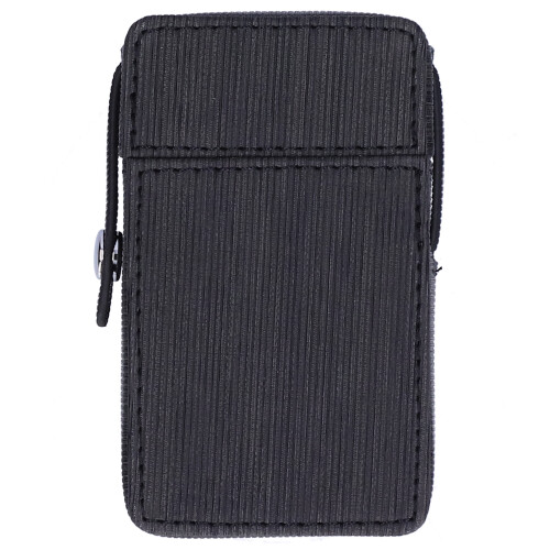Custodia per sigarette in PU nera a righe 10,4x6x3 cm 2