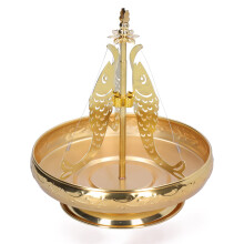 Porta incenso dorata a spirale 23x19x19cm 9,1x7,5x7,5 pollici