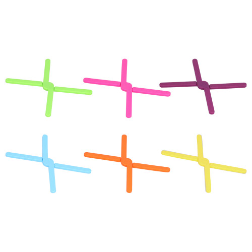 Set da 6 sottopiatto in silicone pieghevoli per pentole, 4.4oz, multicolore 1