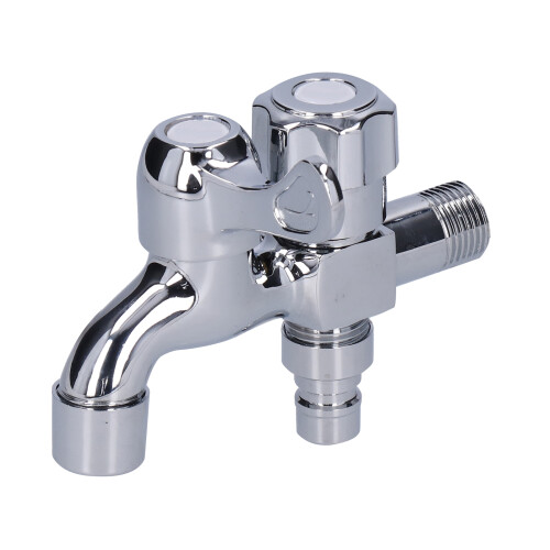 Robinet d'eau en acier inoxydable G1/2, à double usage, 13,5  10 cm 1
