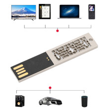 Clé USB en métal USB 2.0 128 Go étanche argentée