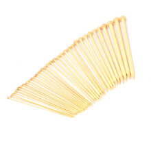 36-teiliges Set aus karbonisierten Bambus-Nadelspitzen, 18 Größen, 25 cm