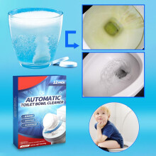 12 Stück WC-Reinigungstabletten mit Bleichmittel, 2,2 cm, langsame Freisetzung